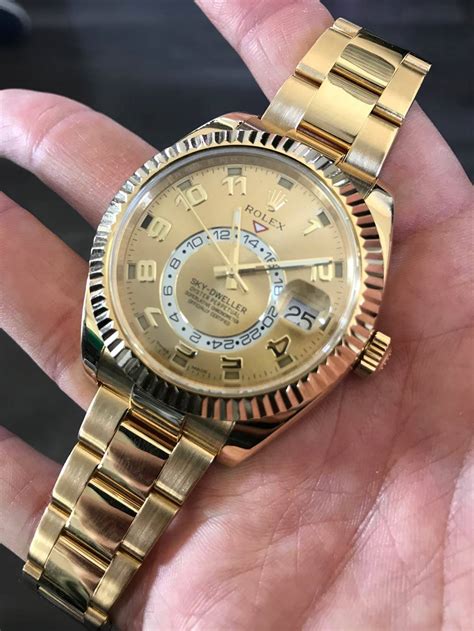 rolex sky dweller gold and silver|Rolex gold sky dweller price.